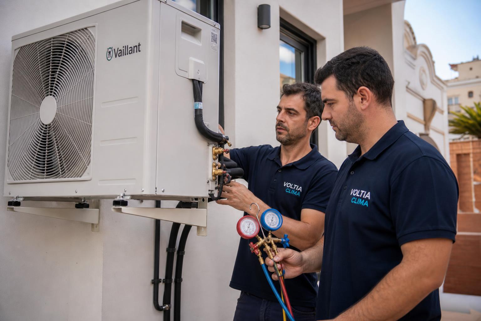 Aerotermia Vaillant aroTHERM plus instalada en chalet del Maresme