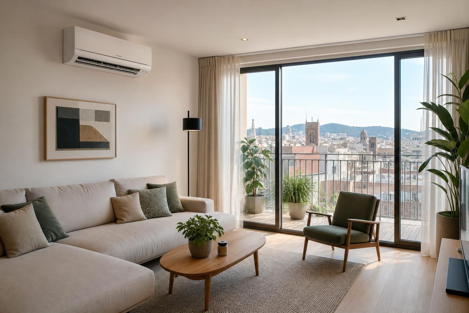Split Mitsubishi Electric instalado en ático del Eixample, Barcelona