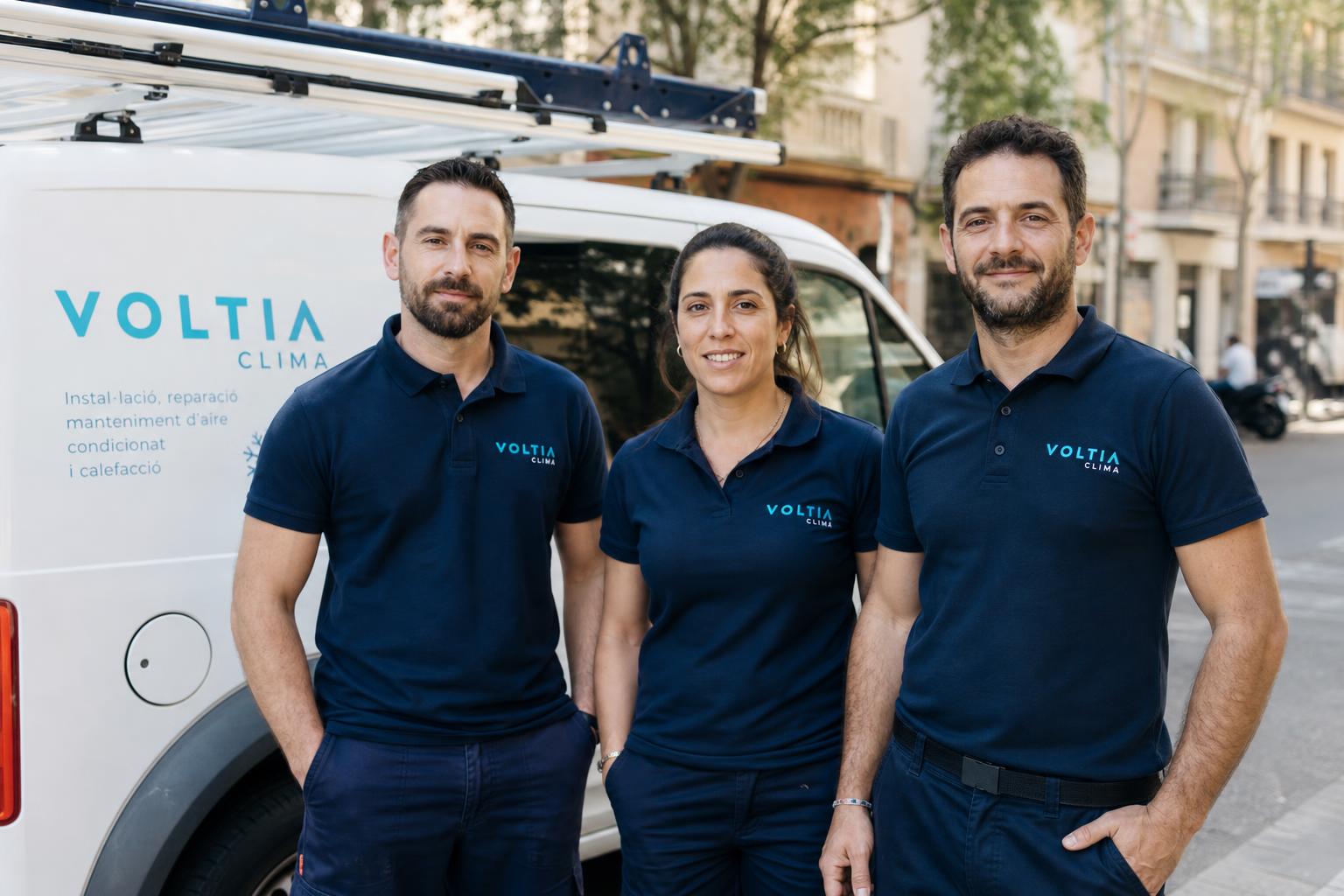 Equipo de técnicos instaladores certificados de Voltia Clima en Barcelona